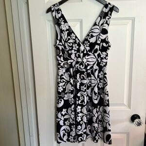 Black and White Floral Dress